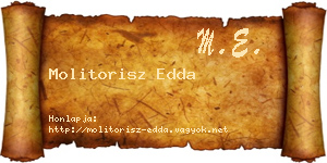 Molitorisz Edda névjegykártya